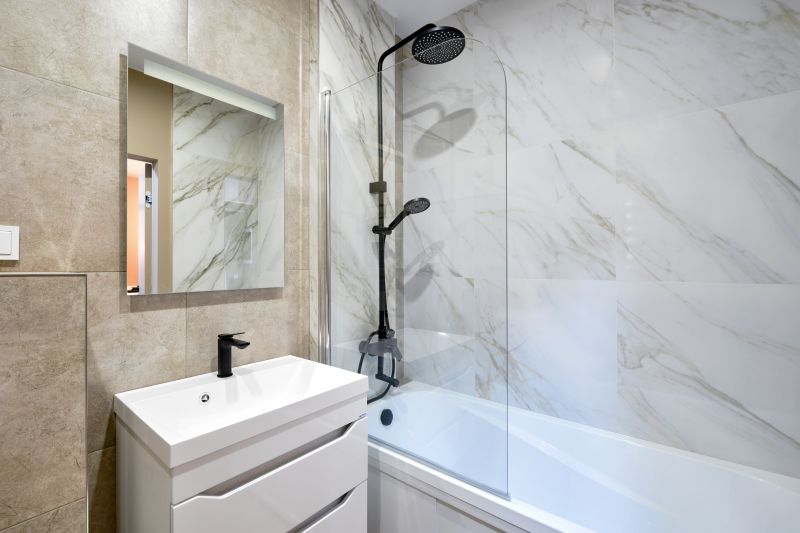 Luxury Master Bathroom with Marble Flooring